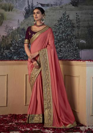 Picture of Superb Silk Indian Red Saree