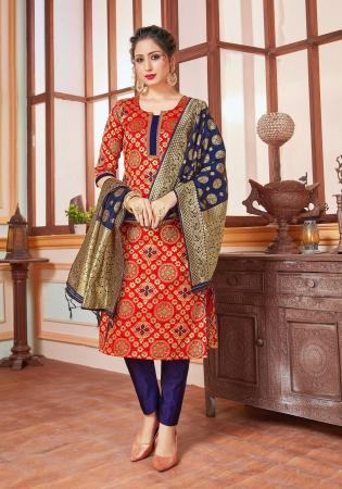 Picture of Wonderful Silk Crimson Readymade Salwar Kameez