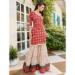 Picture of Elegant Cotton Fire Brick Readymade Salwar Kameez