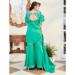 Picture of Delightful Cotton Dark Cyan Readymade Salwar Kameez