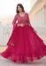 Picture of Well Formed Georgette Medium Violet Red Readymade Gown