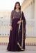 Picture of Well Formed Georgette Dark Olive Green Readymade Gown