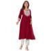 Picture of Graceful Rayon Dark Red Kurtis & Tunic