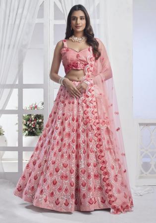 Picture of Statuesque Net & Organza Plum Lehenga Choli