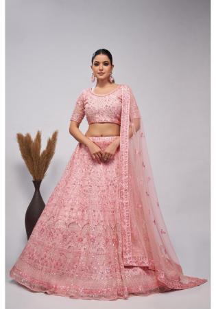 Picture of Amazing Net Pink Lehenga Choli