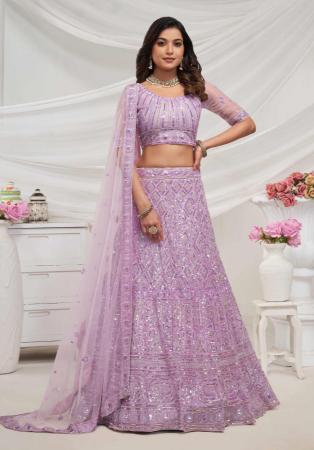 Picture of Wonderful Net Fuchsia Lehenga Choli