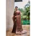 Picture of Lovely Silk Dark Olive Green Saree