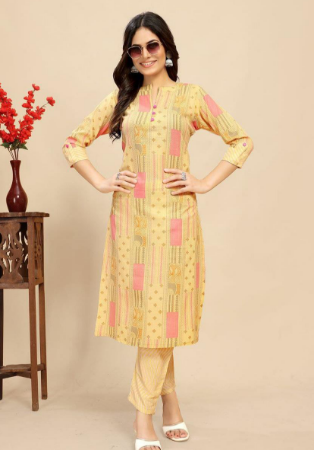 Picture of Nice Cotton Burly Wood Kurtis & Tunic