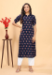 Picture of Nice Cotton & Silk Navy Blue Kurtis And Tunic