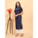 Picture of Nice Cotton & Silk Navy Blue Kurtis And Tunic