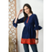 Picture of Alluring Silk Midnight Blue Kurtis & Tunic