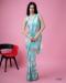 Picture of Magnificent Satin & Silk Light Steel Blue Saree