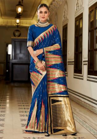 Picture of Admirable Silk Navy Blue Saree