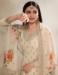 Picture of Comely Chiffon Tan Straight Cut Salwar Kameez