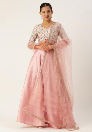 Picture of Magnificent Georgette Pink Readymade Lehenga Choli