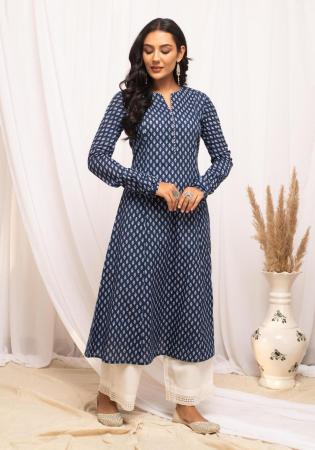 Picture of Excellent Cotton Indigo Kurtis & Tunic