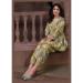 Picture of Rayon & Chiffon Dark Khaki Readymade Salwar Kameez