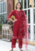 Picture of Cotton & Silk Fire Brick Readymade Salwar Kameez