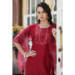 Picture of Cotton & Silk Fire Brick Readymade Salwar Kameez