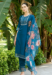 Picture of Elegant Cotton & Silk Teal Readymade Salwar Kameez