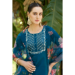 Picture of Elegant Cotton & Silk Teal Readymade Salwar Kameez