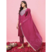 Picture of Beauteous Cotton Deep Pink Readymade Salwar Kameez