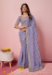 Picture of Good Looking Georgette & Silk & Organza Plum Saree