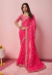 Picture of Good Looking Georgette & Silk & Organza Deep Pink Saree