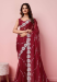 Picture of Grand Georgette & Silk & Organza Maroon Saree