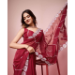 Picture of Grand Georgette & Silk & Organza Maroon Saree