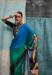 Picture of Amazing Crepe Teal Saree