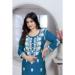 Picture of Alluring Rayon Midnight Blue Kurtis & Tunic