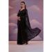 Picture of Statuesque Georgette Black Saree