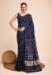 Picture of Stunning Cotton Navy Blue Saree