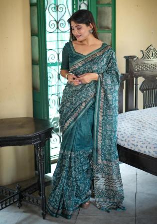 Picture of Splendid Silk Cadet Blue Saree