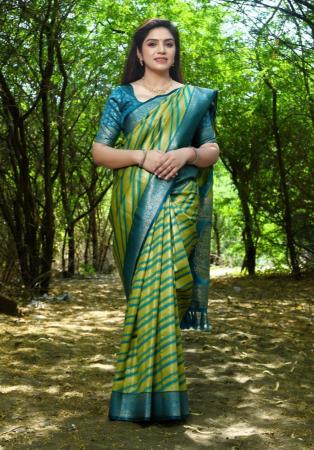 Picture of Alluring Silk Dark Khaki Saree