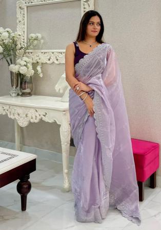 Picture of Graceful Silk Thistle Saree