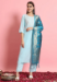 Picture of Cotton & Silk Powder Blue Readymade Salwar Kameez