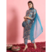 Picture of Cotton & Silk Medium Turquoise Readymade Salwar Kameez