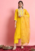 Picture of Cotton & Silk Yellow Readymade Salwar Kameez