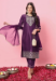 Picture of Cotton & Silk Purple Readymade Salwar Kameez