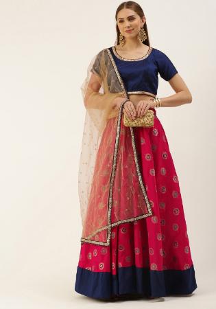 Picture of Cotton & Georgette Pink Readymade Lehenga Choli