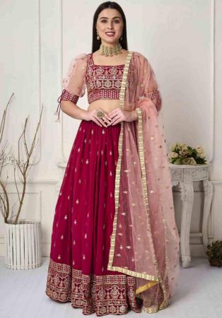 Picture of Cotton & Georgette Light Coral Readymade Lehenga Choli