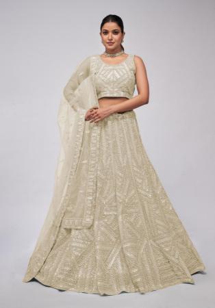 Picture of Elegant Net Silver Lehenga Choli