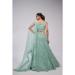 Picture of Nice Net Dark Sea Green Lehenga Choli