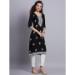 Picture of Comely Rayon Black Kurtis & Tunic