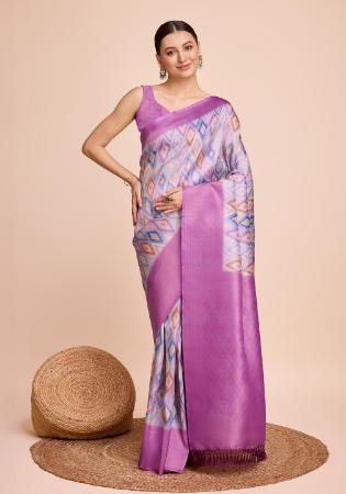 Picture of Sightly Silk Plum Saree