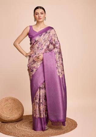 Picture of Sightly Silk Plum Saree