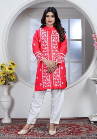 Picture of Gorgeous Rayon Crimson Kurtis & Tunic