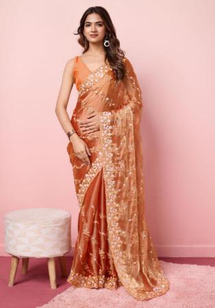 Picture of Fine Silk Chocolate Saree